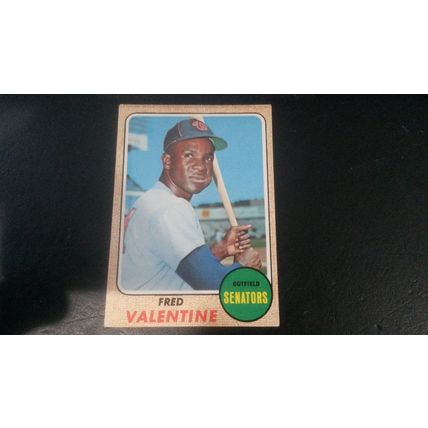 1968 Topps Card # 248 Fred Valentine Very Good (3) Washington Senators