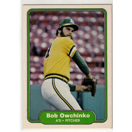 1982 Fleer baseball card 104 Bob Owchinko- Athletics