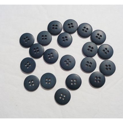 A20 Dark Green Round Button 15mm 5/8 4 Hole 20 Pieces Resin