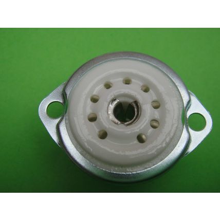 One B9A ( B9G ) Chassis Mount, Ceramic, Valve / Tube Socket
