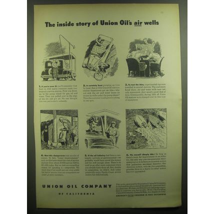 1946 Union Oil Company Ad - The inside story of Union Oil's air wells