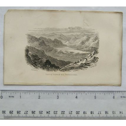 1870s engraving: Town of Keswick & Derwentwater