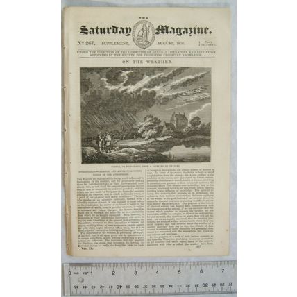 1836 The Saturday Magazine No. 267 The Weather No. 1