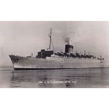 RMS Caronia Real Photo Old Postcard