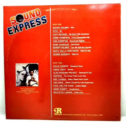 1980 Ronco Presents Sound Express 18 Original Hits LP Vinyl Record Album (P9)