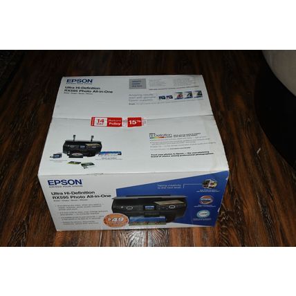 Epson Stylus Photo Ultra Hi-Def Photo All-in-One Inkjet Printer RX595 New 516b2