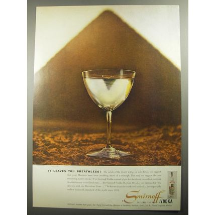 1956 Smirnoff Vodka Ad - It leaves you breathless