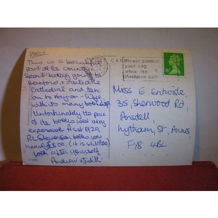 multiview, THE RIVER WYE , MONMOUTH used postcard by Constance 1983 pm =