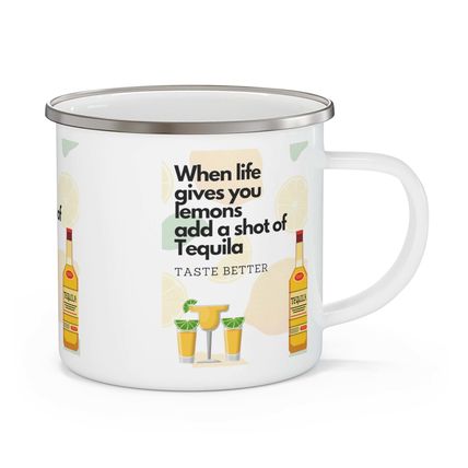 When Life Gives you Lemons Add a Shot of your Favorite Enamel Campfire 12oz Stai