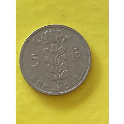 Umlaufmünze Belgien 5 Francs 1974 Belgique