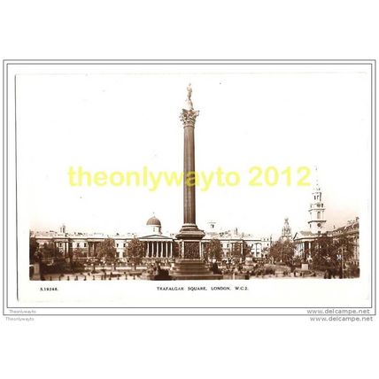 TRAFALGAR SQUARE, LONDON WC2, ENGLAND, 1910/20s? Postcard