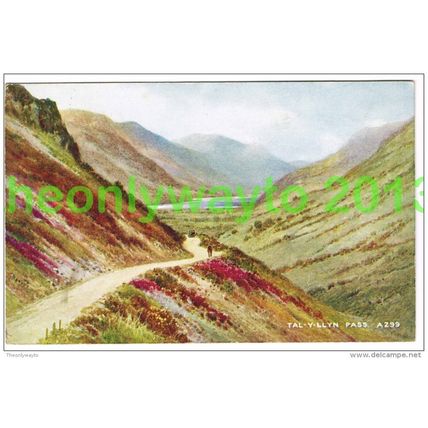TAL-Y-LLYN PASS, WALES, Valentines Art Postcard, 1930s?