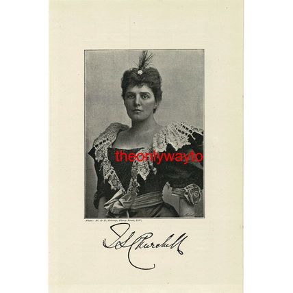 Lady Randolph Churchill (Nee Jennie Jerome), Book Illustration (Print), 1895