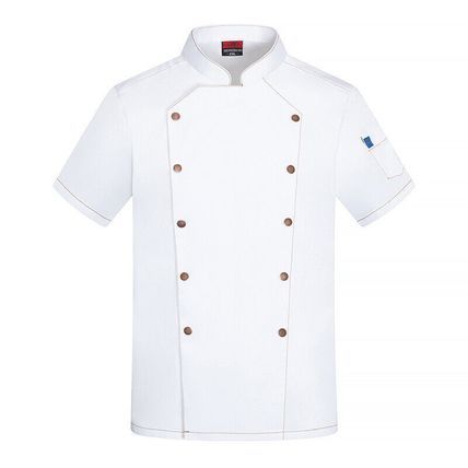 Mens Womens Moisture-wicking Chef Uniform Tops Restaurant Cooking Shirt