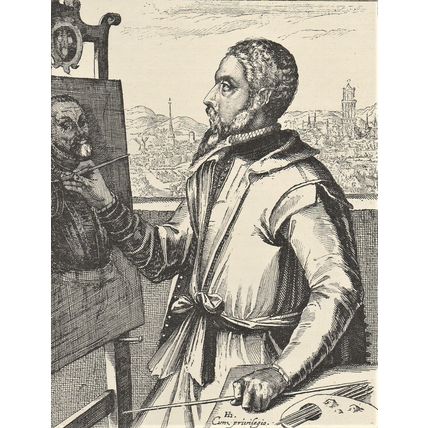 ANTONIO MORO 1885 Hendrik Hondius VICTORIAN PRINT