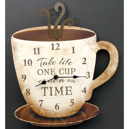 Coffee Clock "Take Life One Cup at a Time"