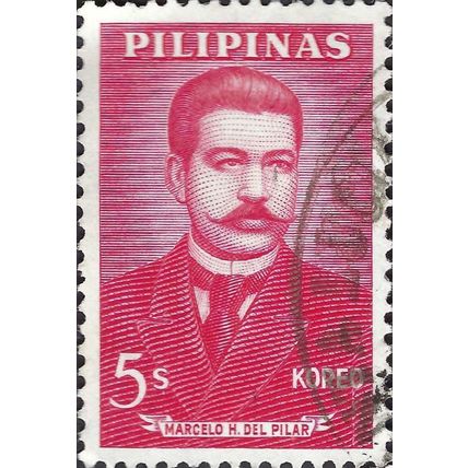 PHILIPPINES, Marcelo Hilario del Pilar y Gatmaitan, red 1963, 5sentimo, #2