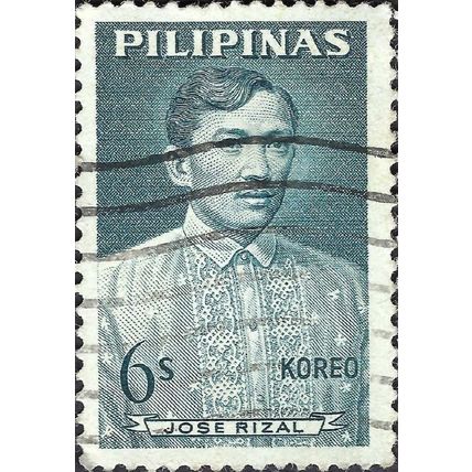 PHILIPPINES, Jose Rizal, blue 1964, 6c, #2