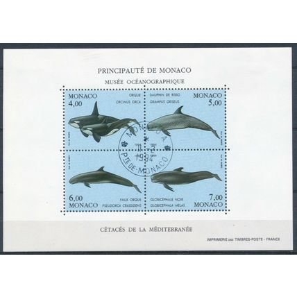 Mediterranean Whales & Dolphins - Monaco 1994 - FDI H - MiNr BL62