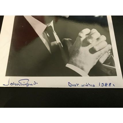 John Gielgud Autograph Hand Signed PHOTOGRAPH 18cm x 13cm Read