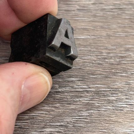 Letterpress letter A 13mm Hot Metal Type Linotype Printing Font Display Gift GC
