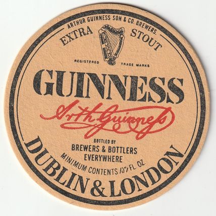 BEER MAT - GUINNESS (DUBLIN) - WHOLE WORLD IN GUINNESS - (Cat No 0212) - (1969)