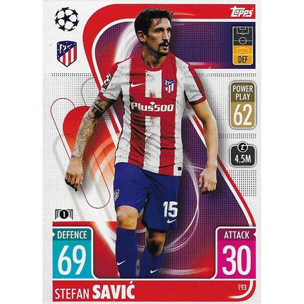 Match Attax UCL/UEL/UECL 2021-22: Club Atlético de Madrid, Defender - Savić