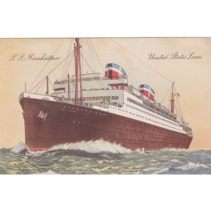 B317 UNITED STATES LINE - S.S. MANHATTAN