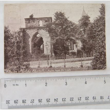 vintage postcard Chester, St Johns Church ruins from the East