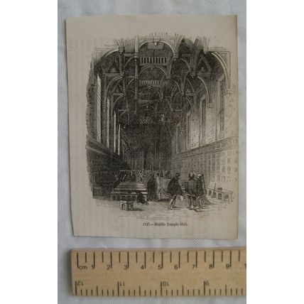 1860s engraving - Middle Temple Hall