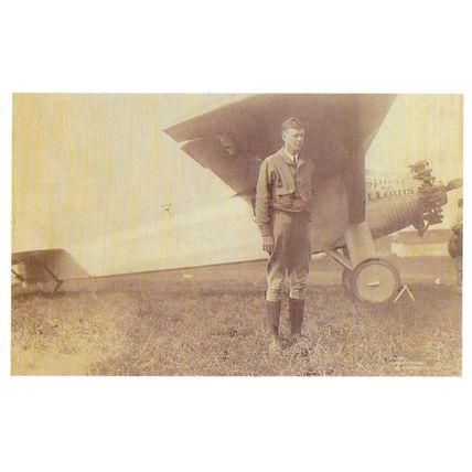 Postcard Spirit of St Louis Charles Lindburgh 1927 Ryan NYP Aircraft - Nostalgia