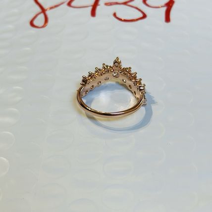 Bomb Party Sz7 BP Ring Fashion Jewelry RBP Diamond CZ Clusters Rose Gold Pl