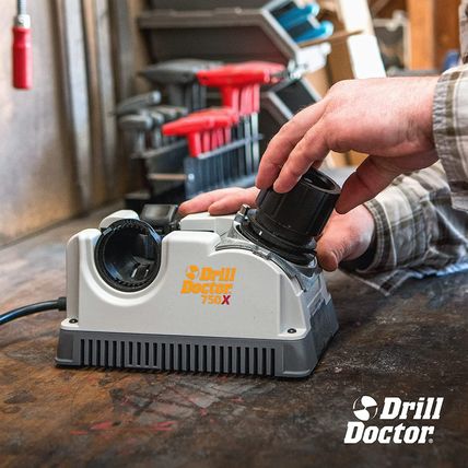 Drill Doctor DD750X Electric Drill Bit Sharpener, 3/32-3/4" High-Speed, Portable