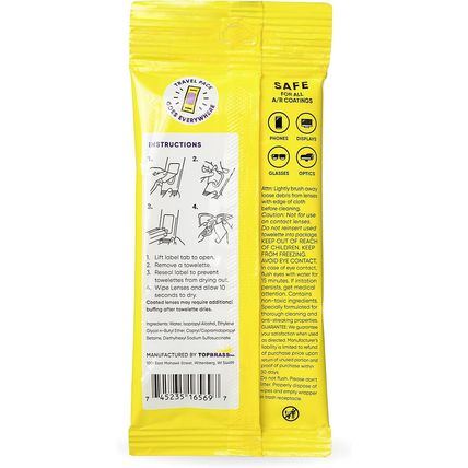 See Clear Original Lens Cleaning Wipes - Pre-Moistened Eyeglass & Screen Cleanin
