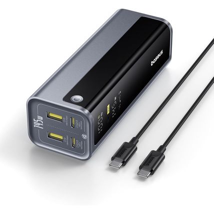 Baseus 145W Power Bank, 20,800Mah 4-Port Laptop Portable Charger (77Wh), PD Fast