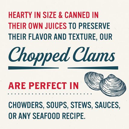 Snow'S Wild Caught Chopped Clams Canned, 6.5 Oz Can (Pack of 12) - 5G Protein pe