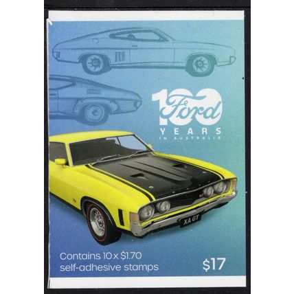FORD, 100 YEARS IN AUSTRALIA, BOOKLET PANE OF 4 MNH SELF-ADHESIVE STAMPS. 334/5