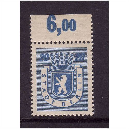 GERMANY RUSSIAN ZONE 1945 20pf BLUE SG RA 6 U/M MINT