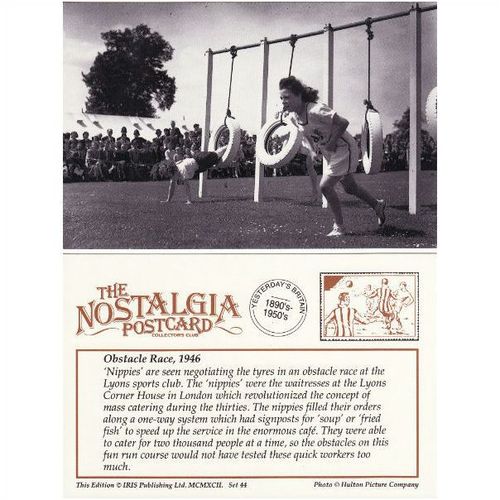 Postcard Obstacle Race 1946 Lyons Corner House Sports Club Nippies - Nostalgia