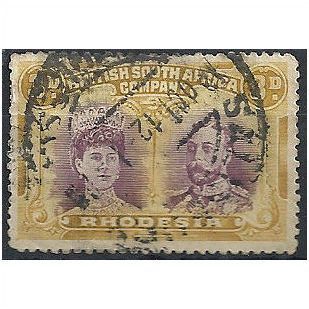Rhodesia 1910 SG135 3d Purple & Yellow-Ochre Fine Used .. .
