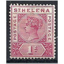 St Helena 1896 SG47 1d Carmine Mounted Mint . ..