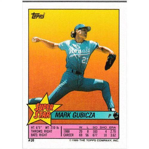 1989 Topps Yearbook Stickers - #26 - Mark Gubicza Stickercard