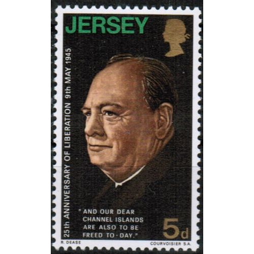 1970 JERSEY Sc# 27 - 5d Mint NH Winston Churchill - SG# 35