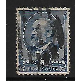USA 1882 SG 221 5c BLUE GARFIELD FINE USED