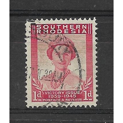 SouthernRhodesia.SG64 1d Queen Elizabeth.Fine Used.July19