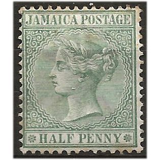 Jamaica 1885 SG16 1/2d Yellow-Green Wmk Crown CA Mounted Mint .. ..