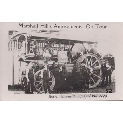 Marshalls Hills Amusements Bristol City Burrell Steam Engine 2723 Old Photo