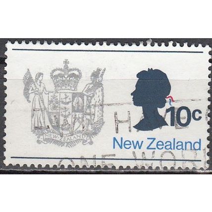 New Zealand 1970 Michel 528Z O Cote (2005) 0.25 Euro Armoirie Reine Elizabeth II