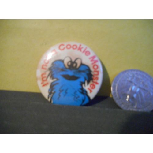 Cookie Monster pinback,Sesame Street