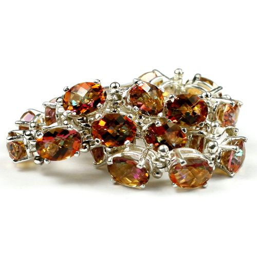 Twilight Fire Topaz, 925 Sterling Silver Bracelet, SB001